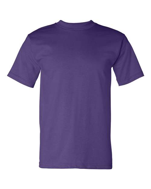 Bayside 5100 Unisex USA-Made Heavyweight T-Shirt - Purple - front