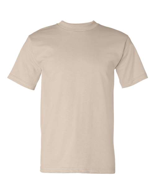 Bayside 5100 Unisex USA-Made Heavyweight T-Shirt - Sand - front