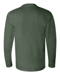 Bayside 6100 Unisex USA-Made Long Sleeve T-Shirt - Forest Green - back