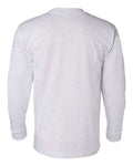 Bayside 8100 Unisex USA-Made Long Sleeve Pocket T-Shirt - Ash - back