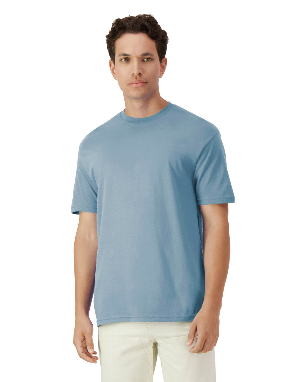 Gildan G300 Heavyweight Cotton T-Shirt - Stone Blue - model front