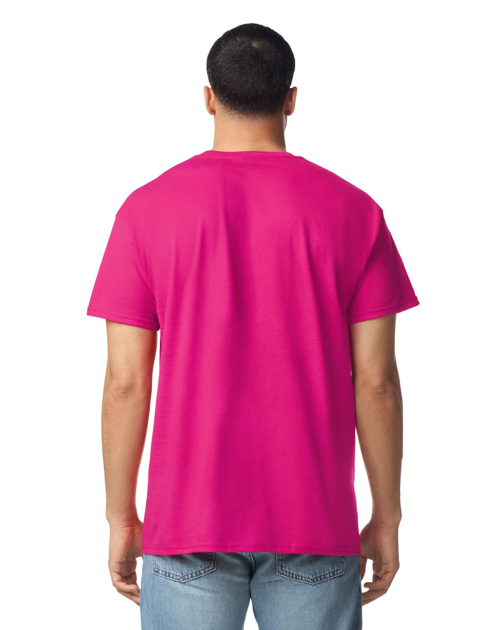 Gildan G300 Heavyweight Cotton T-Shirt - Heliconia - model back