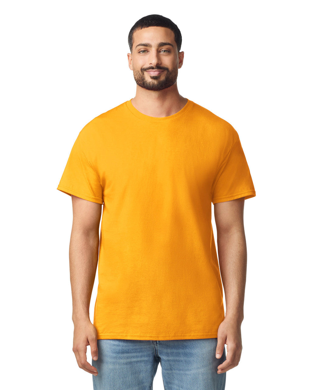 Gildan G300 Heavyweight Cotton T-Shirt - Gold - model front
