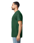 Gildan G300 Heavyweight Cotton T-Shirt - Forest Green - model side