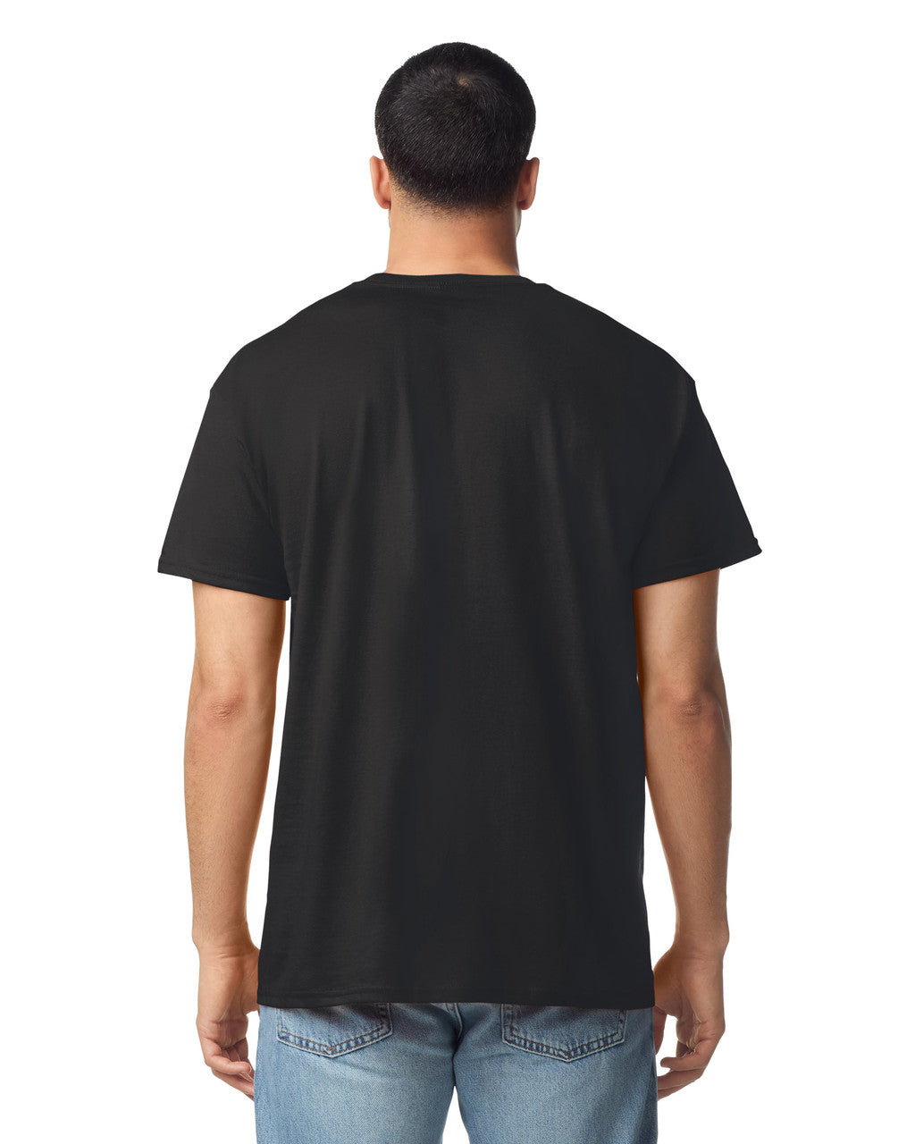 Gildan G300 Heavyweight Cotton T-Shirt - Black - model back