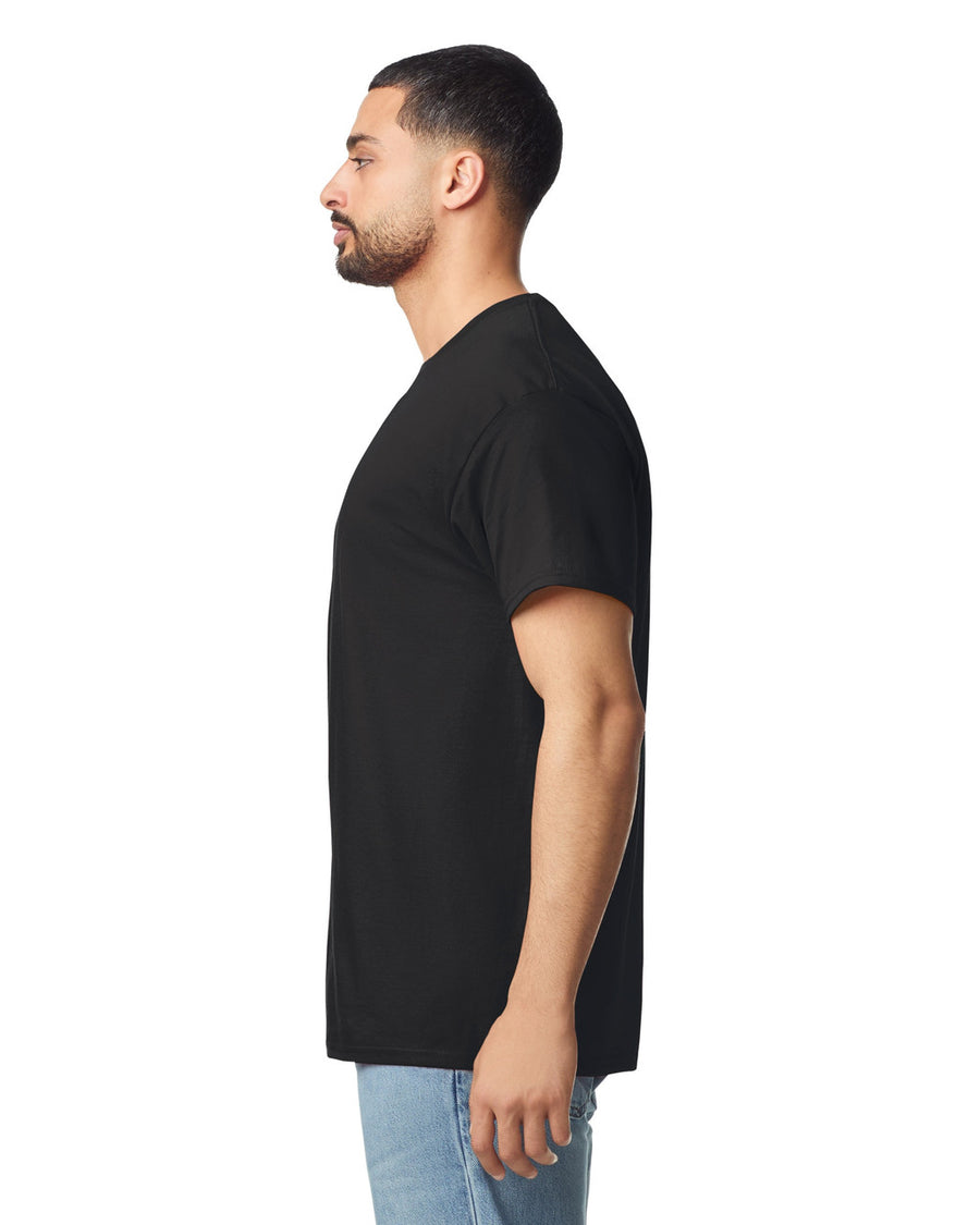 Gildan G300 Heavyweight Cotton T-Shirt - Black - model side