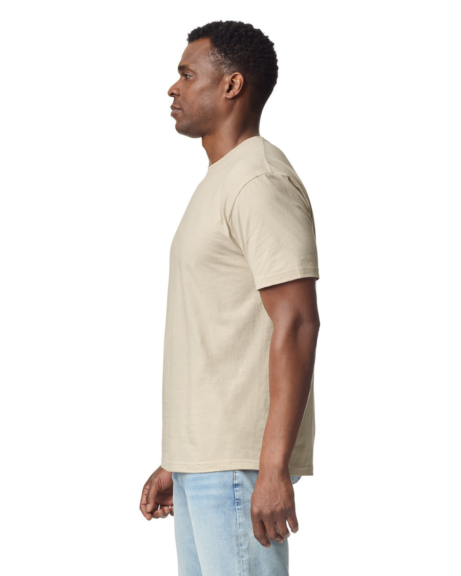 Gildan G300 Heavyweight Cotton T-Shirt - Sand - model side