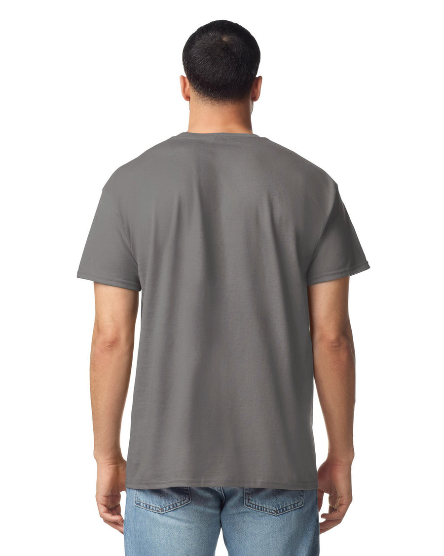 Gildan G300 Heavyweight Cotton T-Shirt - Charcoal - model back