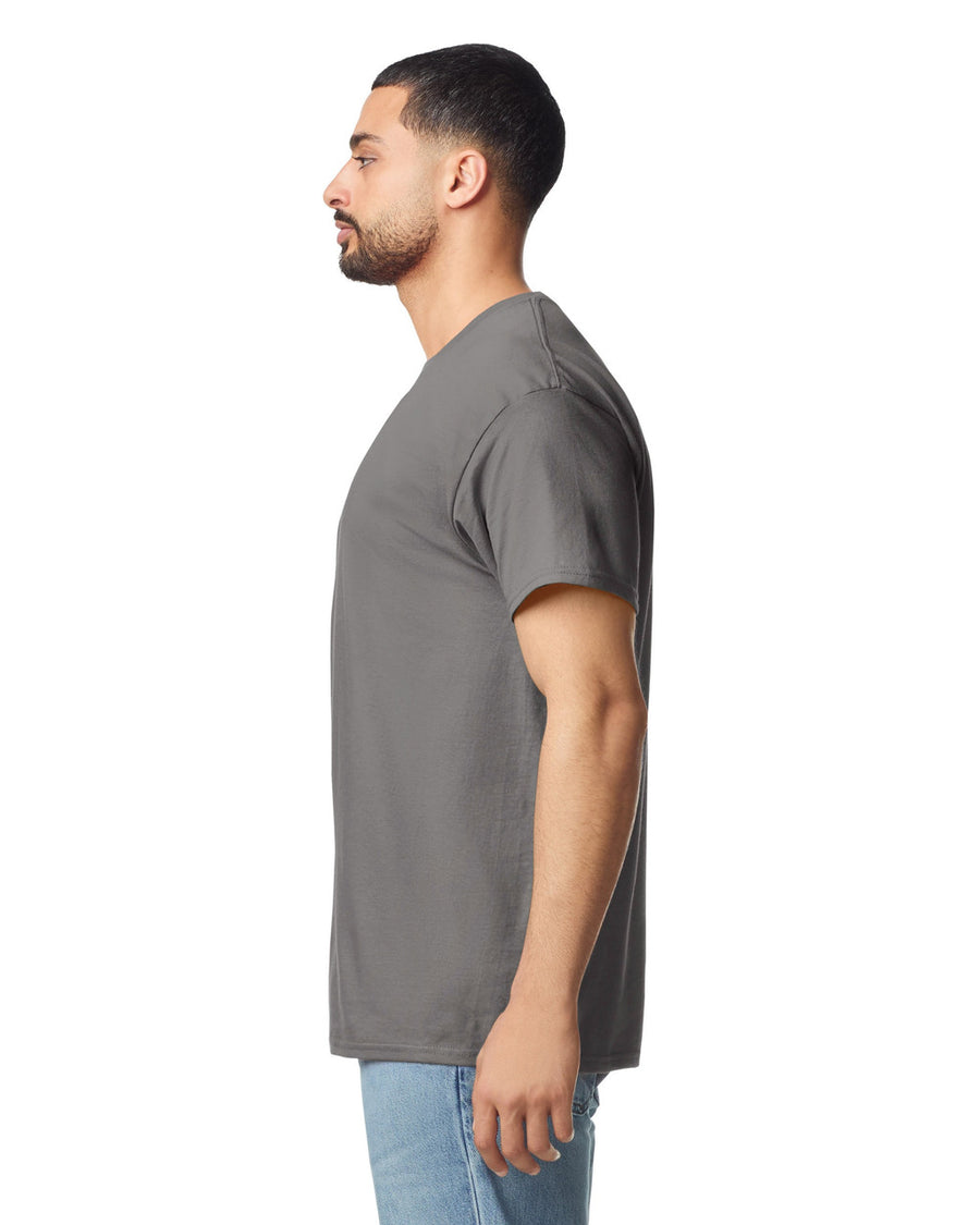 Gildan G300 Heavyweight Cotton T-Shirt - Charcoal - model side