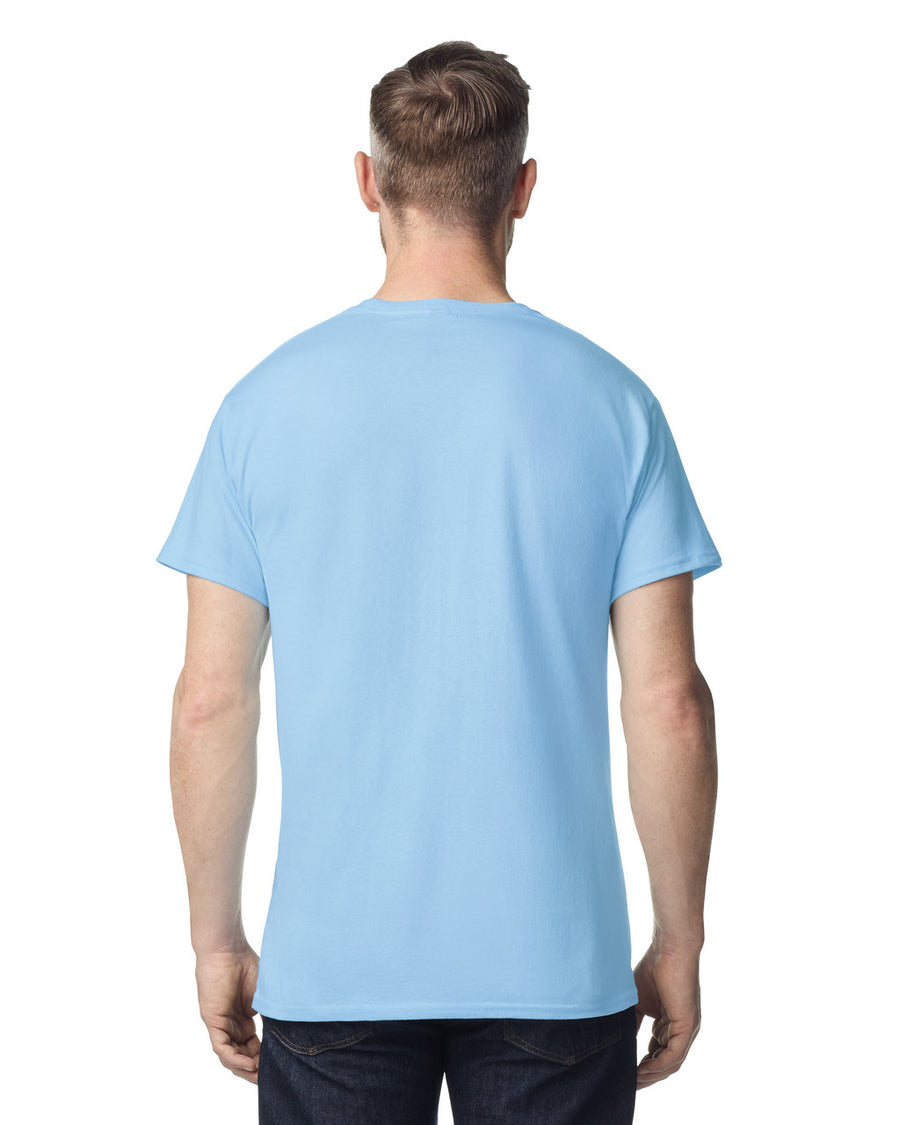 Gildan G300 Heavyweight Cotton T-Shirt - Light Blue - model back