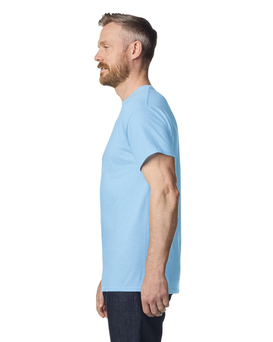 Gildan G300 Heavyweight Cotton T-Shirt - Light Blue - model side