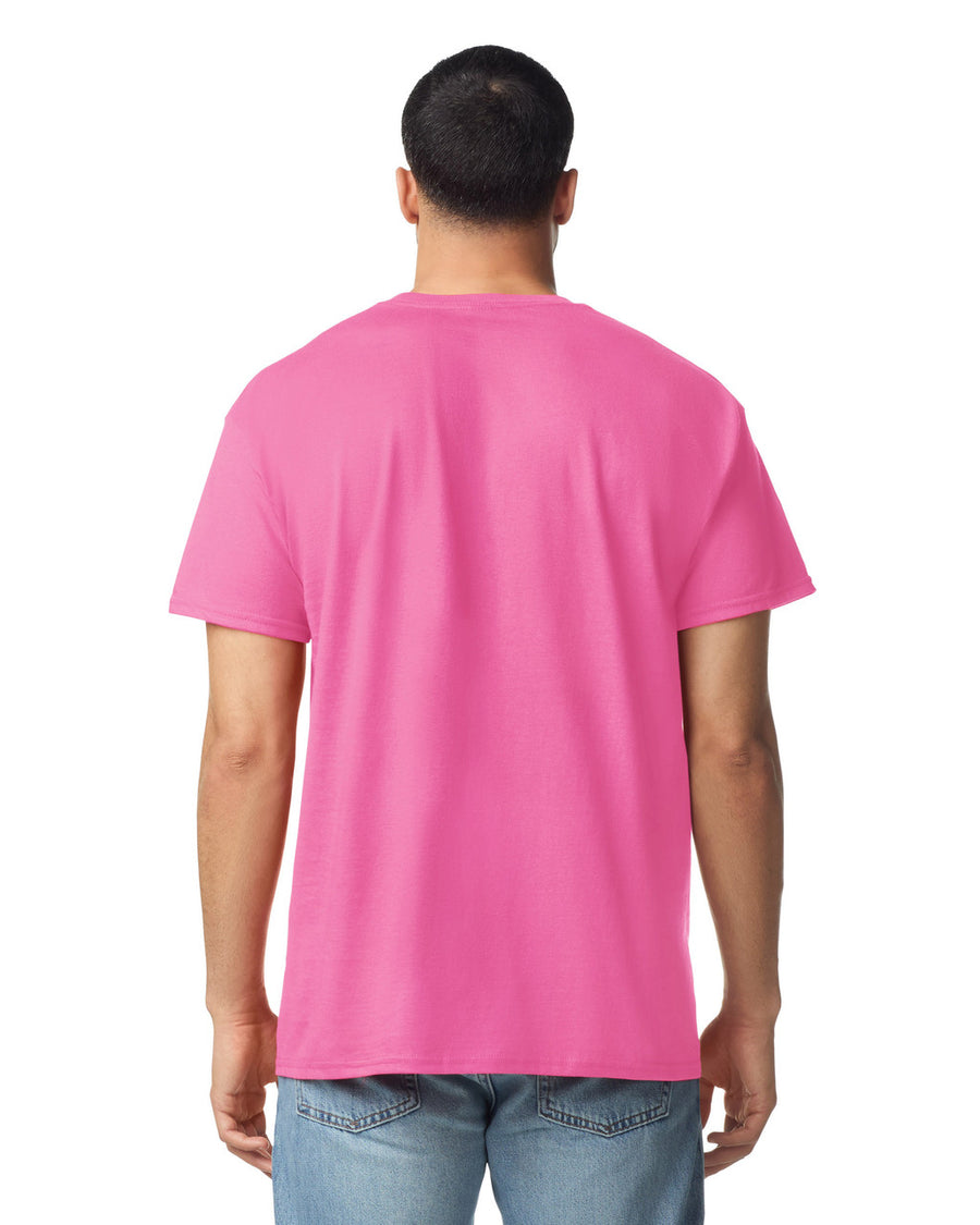 Gildan G300 Heavyweight Cotton T-Shirt - Azalea - model back