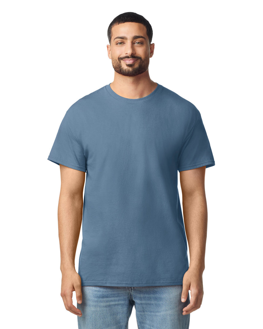 Gildan G300 Heavyweight Cotton T-Shirt - Indigo Blue - model front