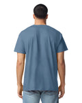 Gildan G300 Heavyweight Cotton T-Shirt - Indigo Blue - model back