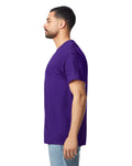 Gildan G300 Heavyweight Cotton T-Shirt - Purple - model side