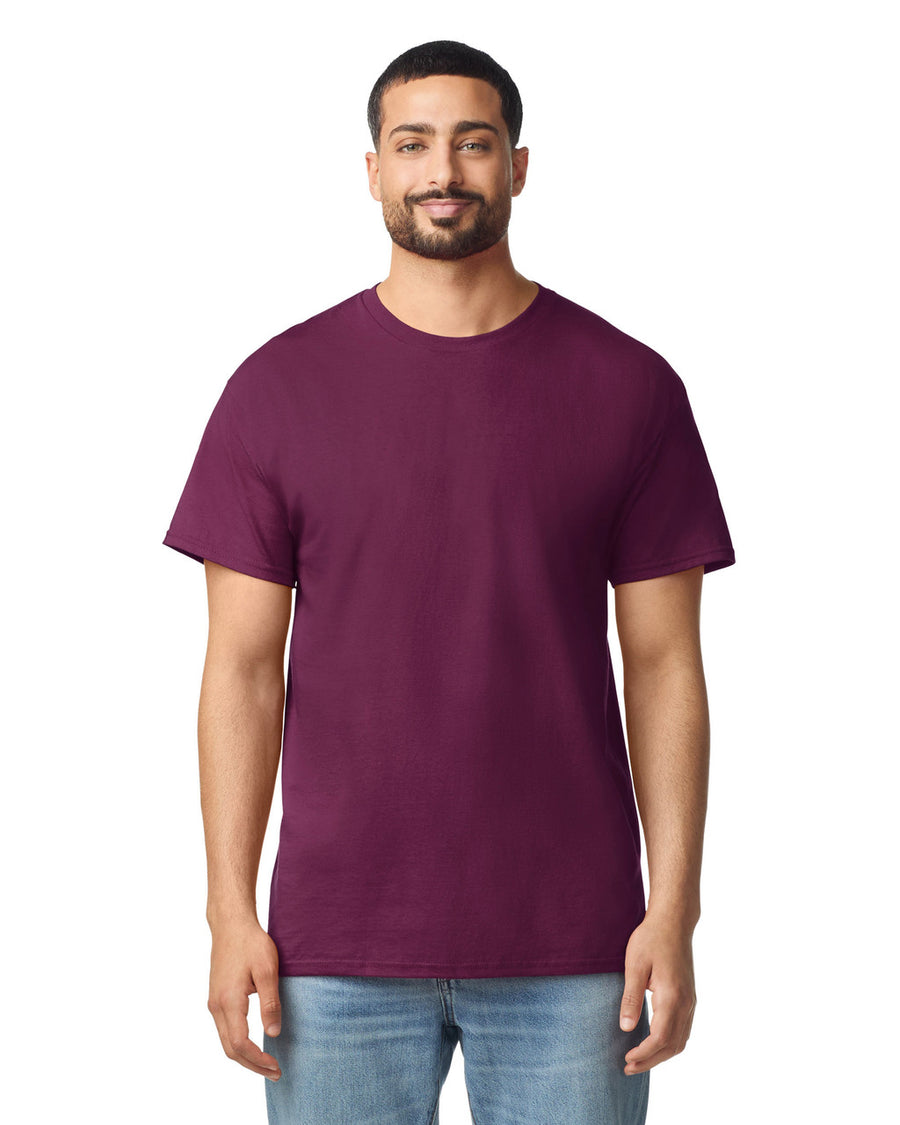 Gildan G300 Heavyweight Cotton T-Shirt - Maroon - model front