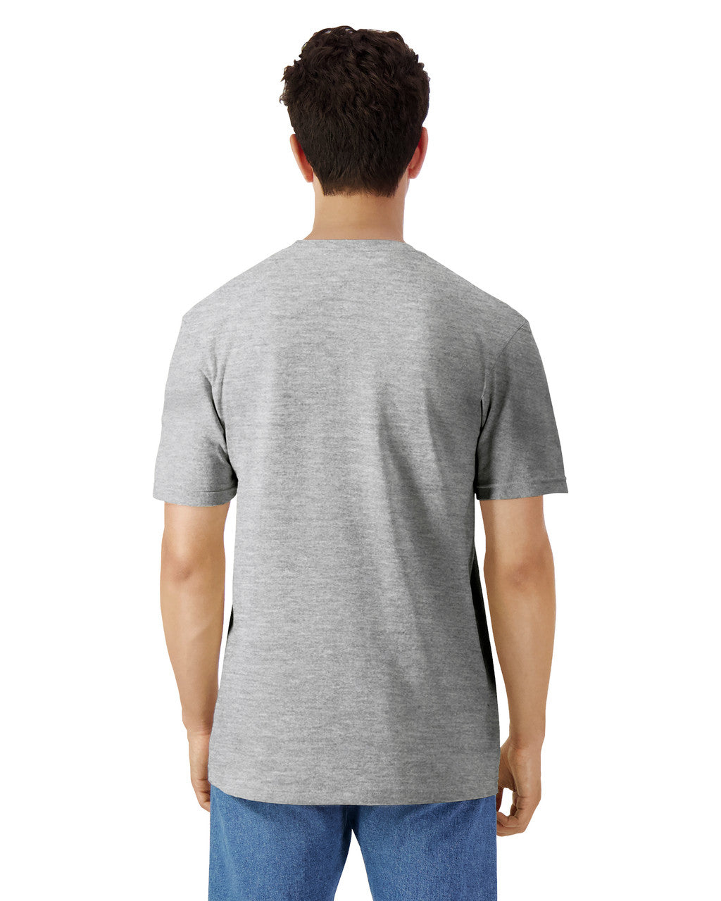 Gildan G300 Heavyweight Cotton T-Shirt - Sport Grey - model back
