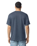 Gildan G300 Heavyweight Cotton T-Shirt - Dark Heather - model back