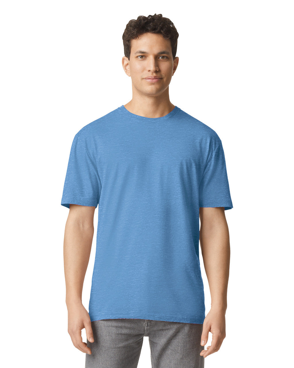Gildan G300 Heavyweight Cotton T-Shirt - Carolina Blue - model front