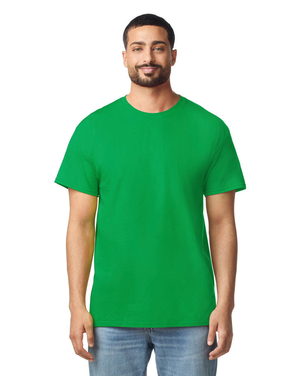 Gildan G300 Heavyweight Cotton T-Shirt - Irish Green - model front