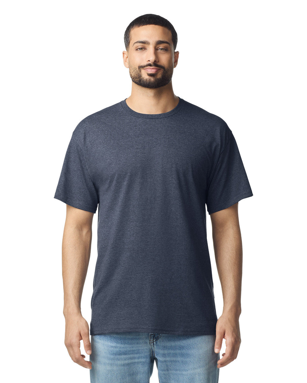 Gildan G300 Heavyweight Cotton T-Shirt - Navy - model front