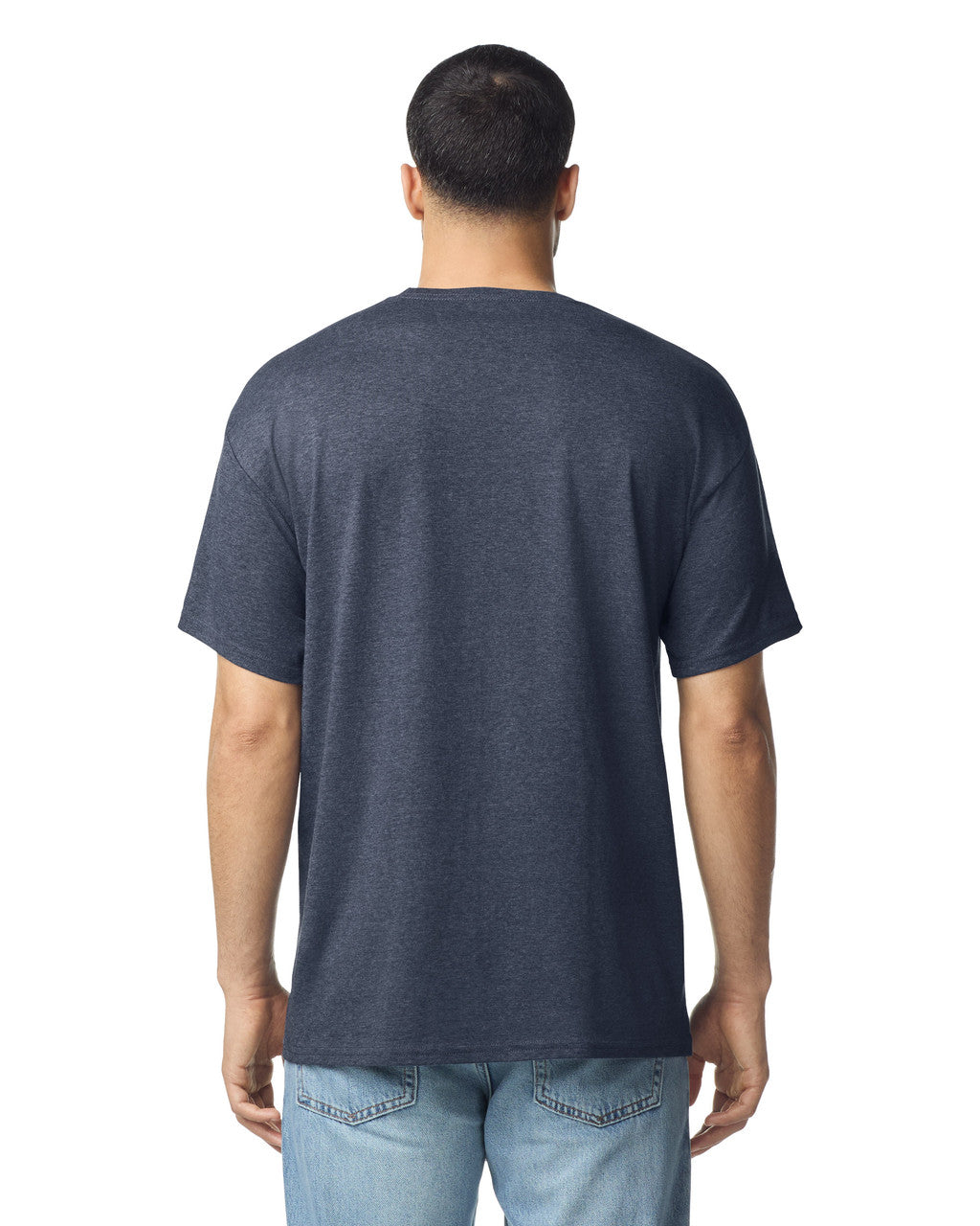 Gildan G300 Heavyweight Cotton T-Shirt - Navy - model back