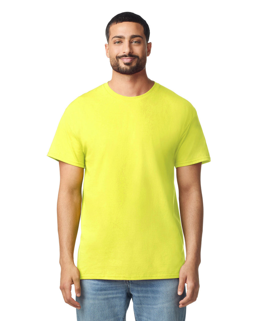 Gildan G300 Heavyweight Cotton T-Shirt - Safety Green - model front