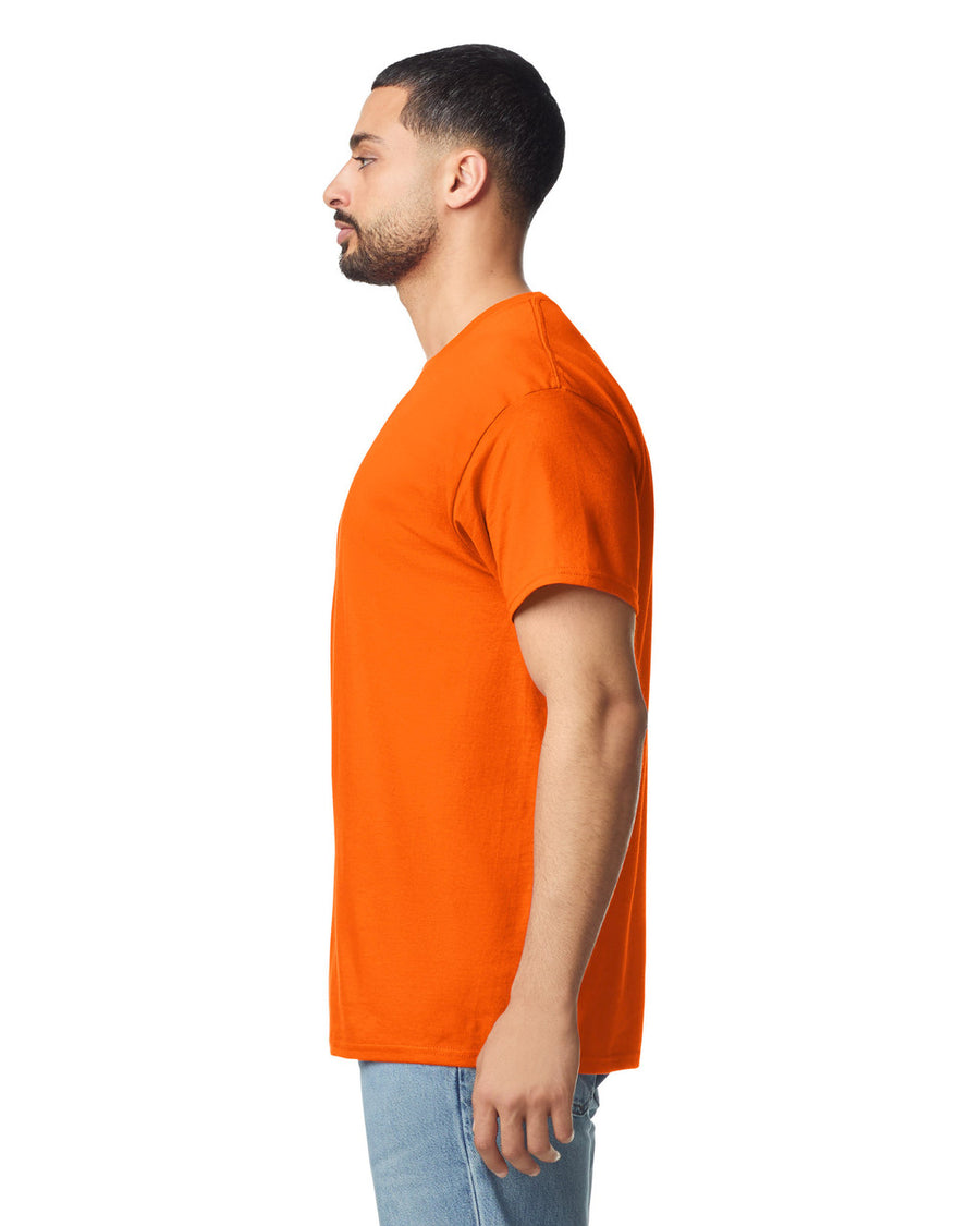 Gildan G300 Heavyweight Cotton T-Shirt - Orange - model side