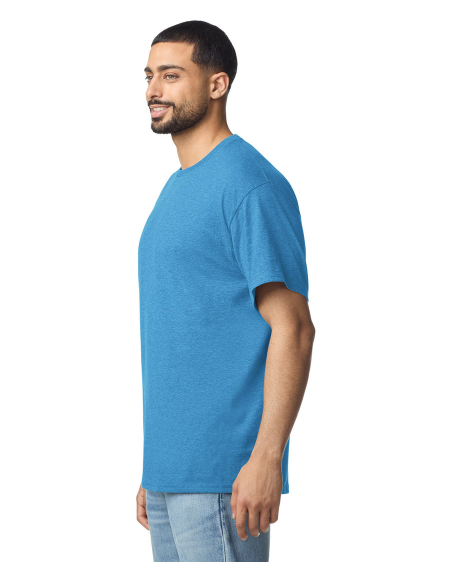 Gildan G300 Heavyweight Cotton T-Shirt - Sapphire - model side