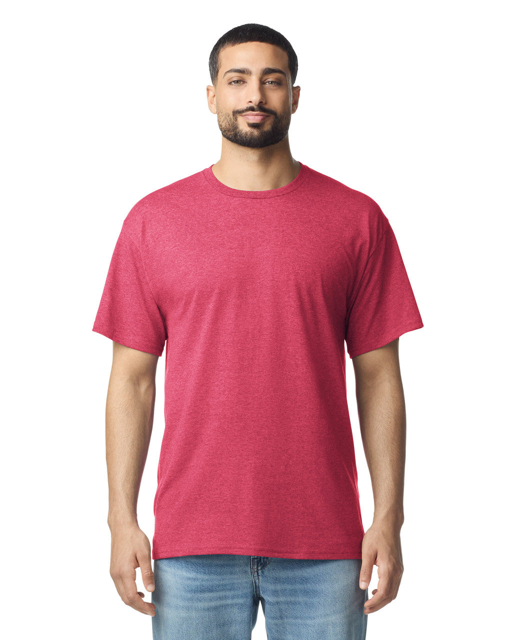 Gildan G300 Heavyweight Cotton T-Shirt - Red - model front