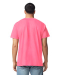 Gildan G300 Heavyweight Cotton T-Shirt - Safety Pink - model back