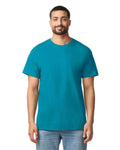 Gildan G300 Heavyweight Cotton T-Shirt - Tropical Blue - model front