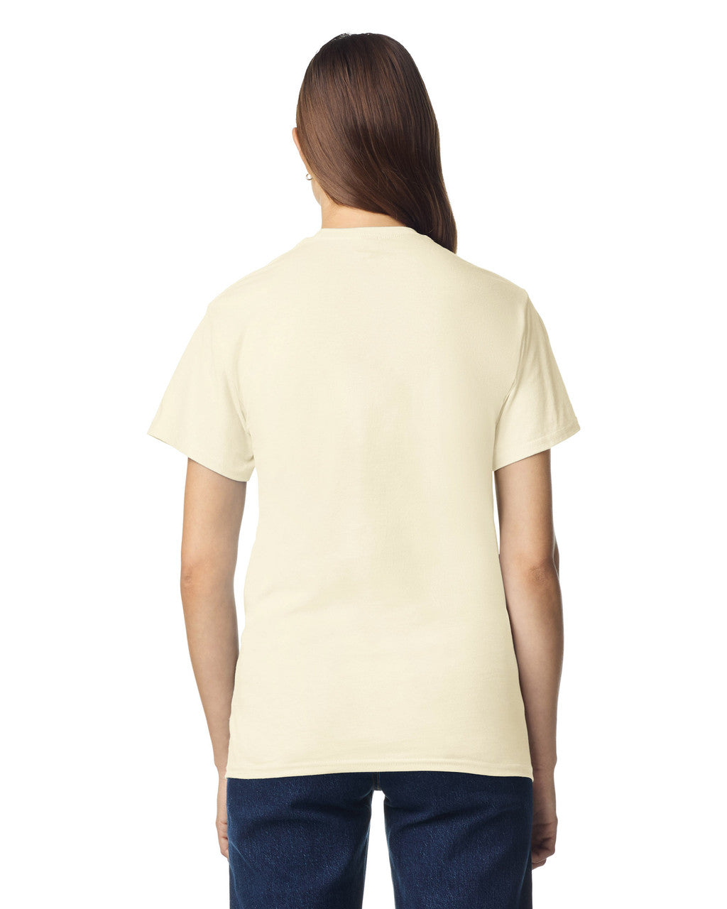 Gildan G300 Heavyweight Cotton T-Shirt - Off White - model back