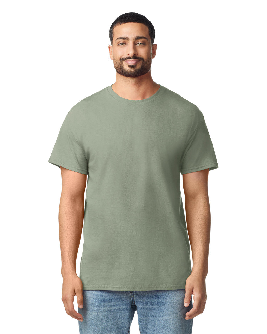 Gildan G300 Heavyweight Cotton T-Shirt - Sage - model front