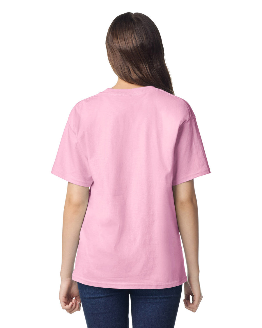 Gildan 3000B Youth Light Cotton T-Shirt - Light Pink - model back