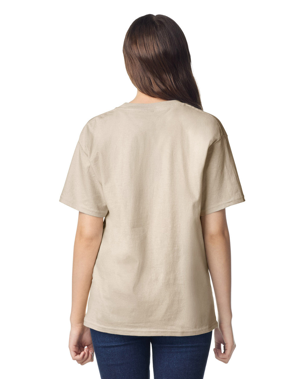 Gildan 3000B Youth Light Cotton T-Shirt - Sand - model back