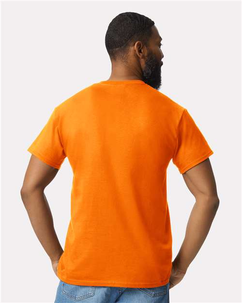 Gildan 2300 Unisex Ultra Cotton Pocket T-Shirt - Safety Orange - model back