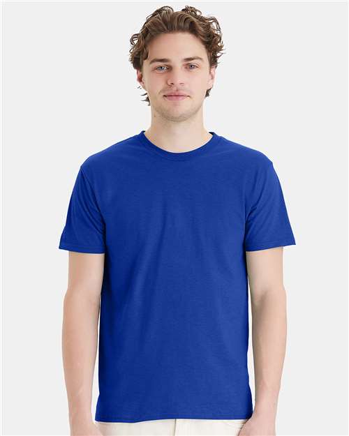 Hanes 4980 Perfect-T T-Shirt - Deep Royal - model front