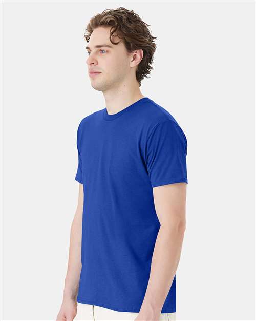 Hanes 4980 Perfect-T T-Shirt - Deep Royal - model side