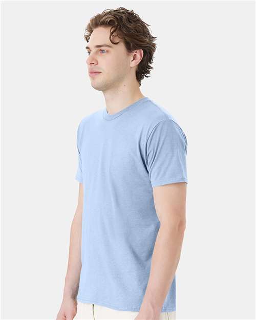 Hanes 4980 Perfect-T T-Shirt - Light Blue - model side