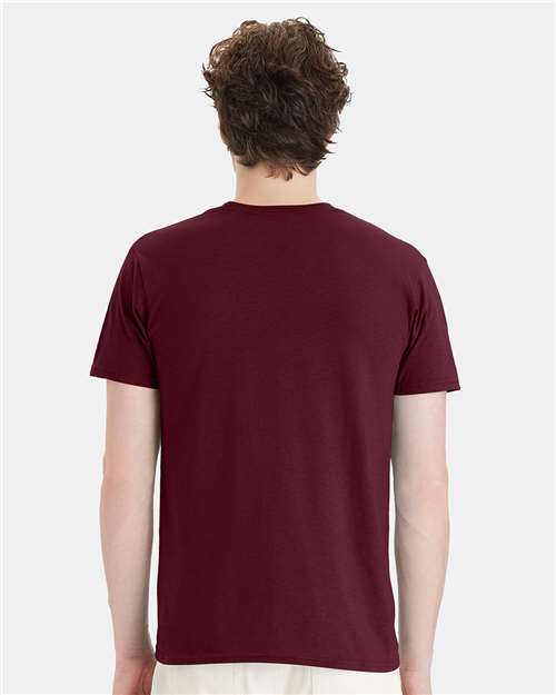 Hanes 4980 Perfect-T T-Shirt - Maroon - model back