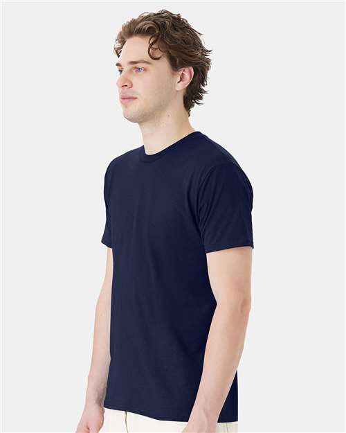 Hanes 4980 Perfect-T T-Shirt - Navy - model side