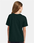 Hanes 5370 Youth EcoSmart T-Shirt - Deep Forest - model back