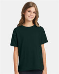 Hanes 5370 Youth EcoSmart T-Shirt - Deep Forest - model front