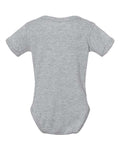 Rabbit Skins 4400 Infant Baby Rib Bodysuit - Heather - back