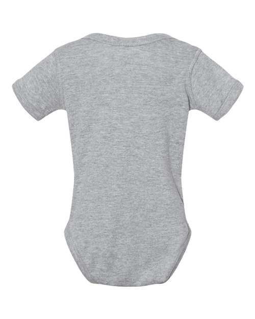 Rabbit Skins 4400 Infant Baby Rib Bodysuit - Heather - back