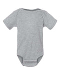 Rabbit Skins 4400 Infant Baby Rib Bodysuit - Heather - front