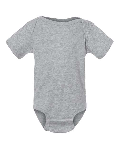 Rabbit Skins 4400 Infant Baby Rib Bodysuit - Heather - front