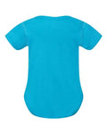 Rabbit Skins 4400 Infant Baby Rib Bodysuit - Turquoise - back