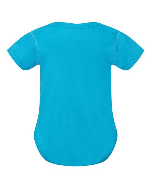 Rabbit Skins 4400 Infant Baby Rib Bodysuit - Turquoise - back